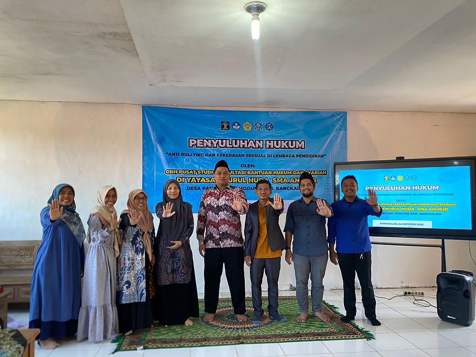 PSBHS UTM Gelar Penyuluhan Hukum Anti Bullying dan Kekerasan Seksual di SMA An-Nur Modung