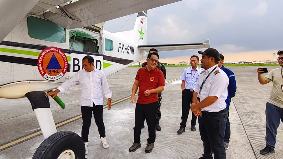 Melalui Badan BPBD Jatim Kembali Laksanakan Operasi Modifikasi Cuaca, Malang Selatan Mengalami Hujan Deras Sebagai Sasaran