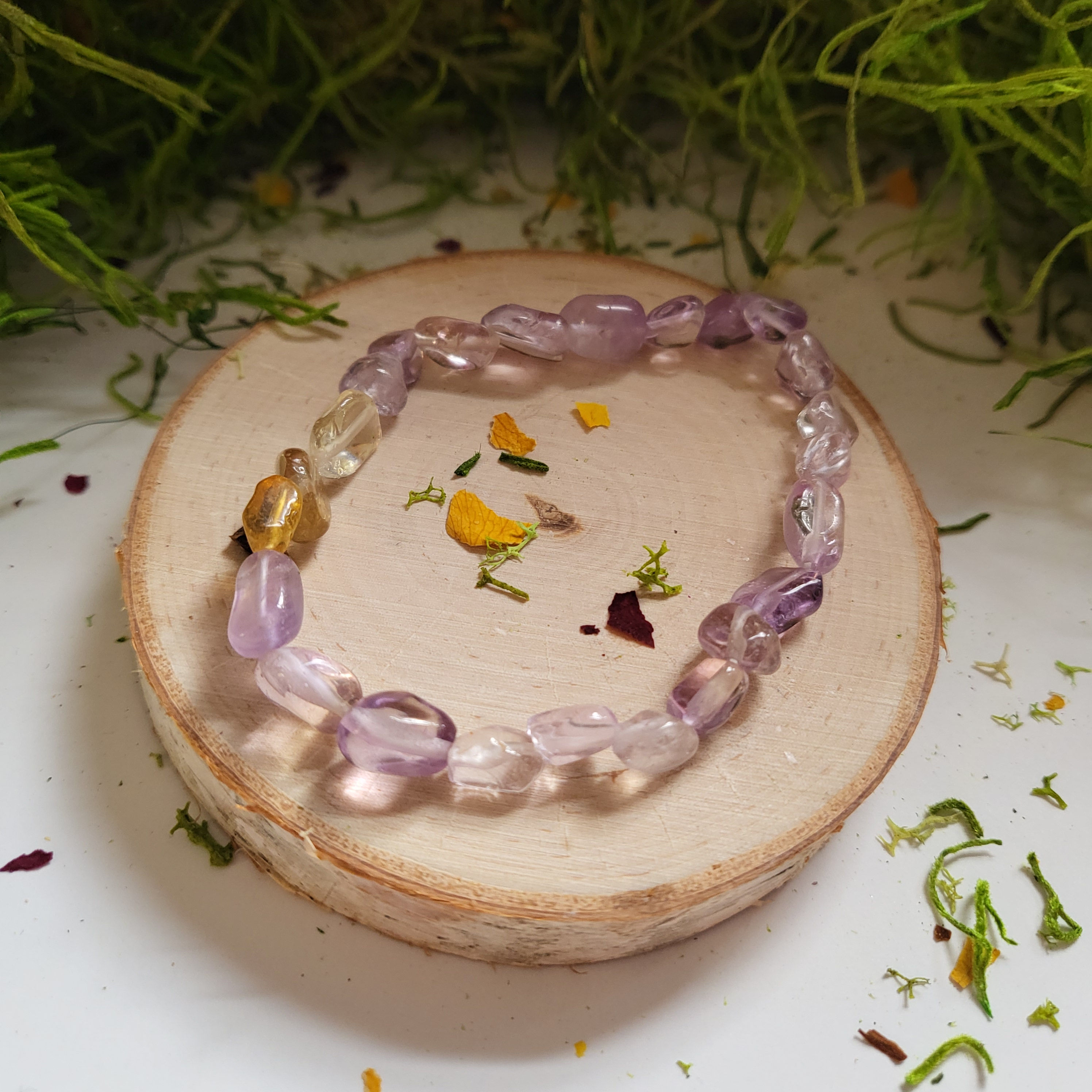 Amethyst and Citrine(heat treated amethyst)