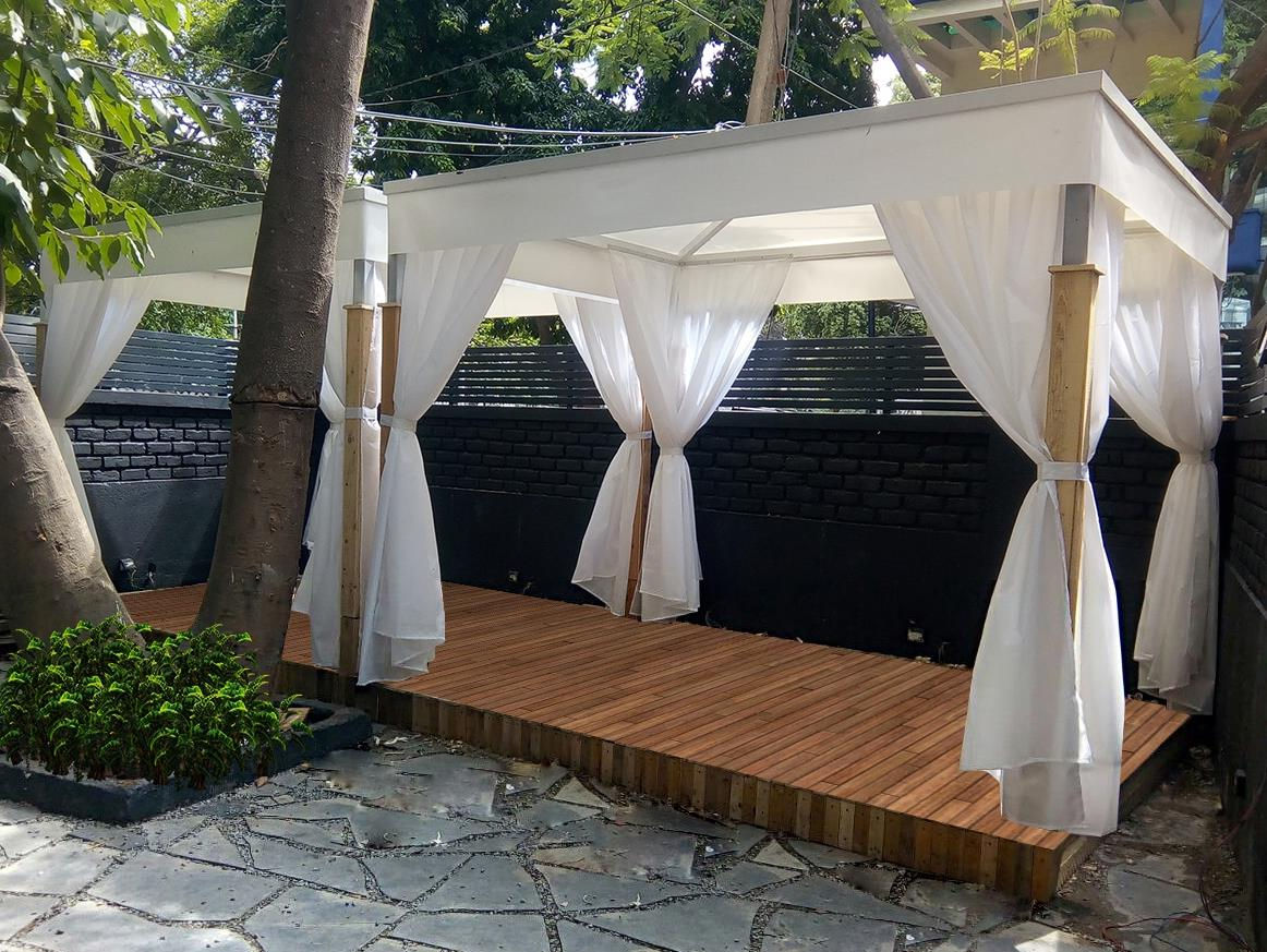 Contemporary Gazebo with WPC cladding.