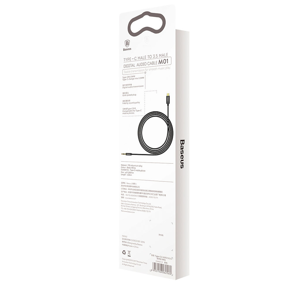 תמונה ממוזערת: Baseus - Type-C Male to 3.5 Male - 120cm