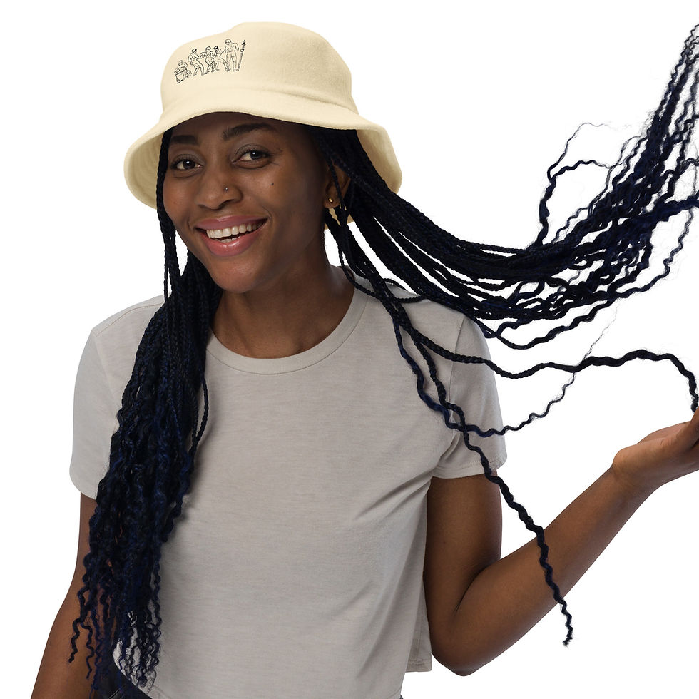 Thumbnail: Yoruba People Unstructured Terry Cloth Bucket Hat