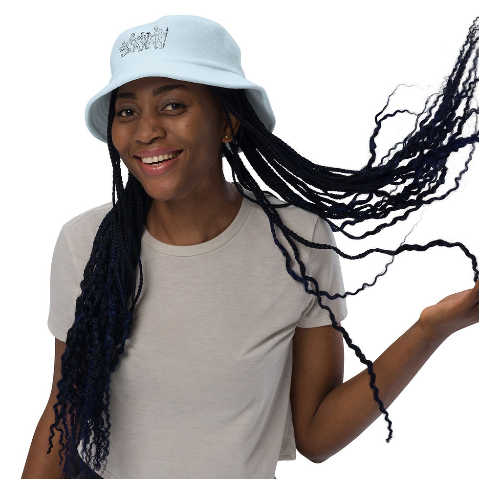 Thumbnail: Yoruba People Unstructured Terry Cloth Bucket Hat
