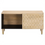 Thumbnail: Hand-carved solid mango wood coffee table with storage and practical door