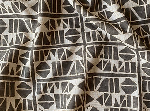 Tejido Textiles Tribal Scribble Lava