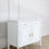 Thumbnail: Vintage Dixie Aloha Faux Bamboo Server Lacquered White Dove