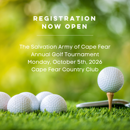 Register Now: Salvation Army of Cape Fear Annual Golf Tournament