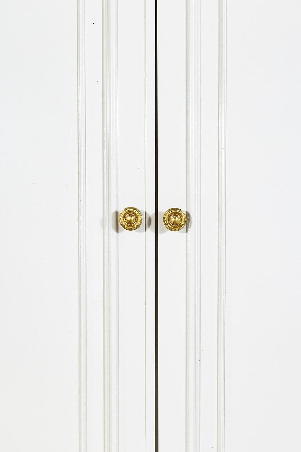 Thumbnail: Vintage Faux Bamboo Cabinet from Baker Furniture Lacquered White Duck
