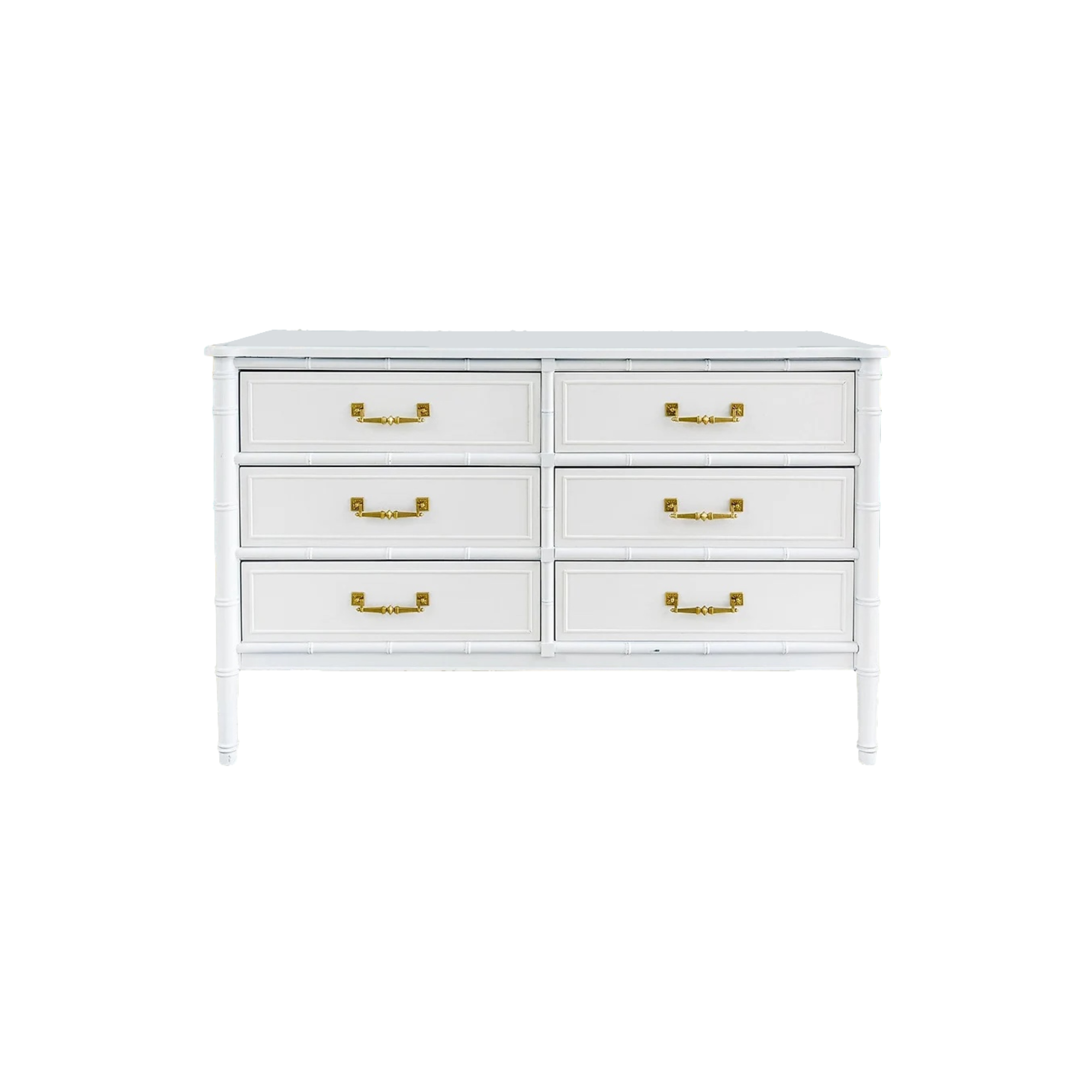 Vintage Henry Link Faux Bamboo Small 6 Drawer Dresser