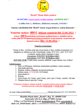 VASARAS NOMETNE 2022 (+ programma)