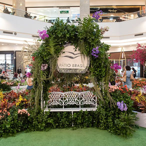 Pátio Brasil está repleto de flores