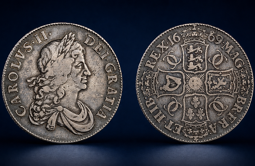 1669 Crown 9 over 8 Overdate Value