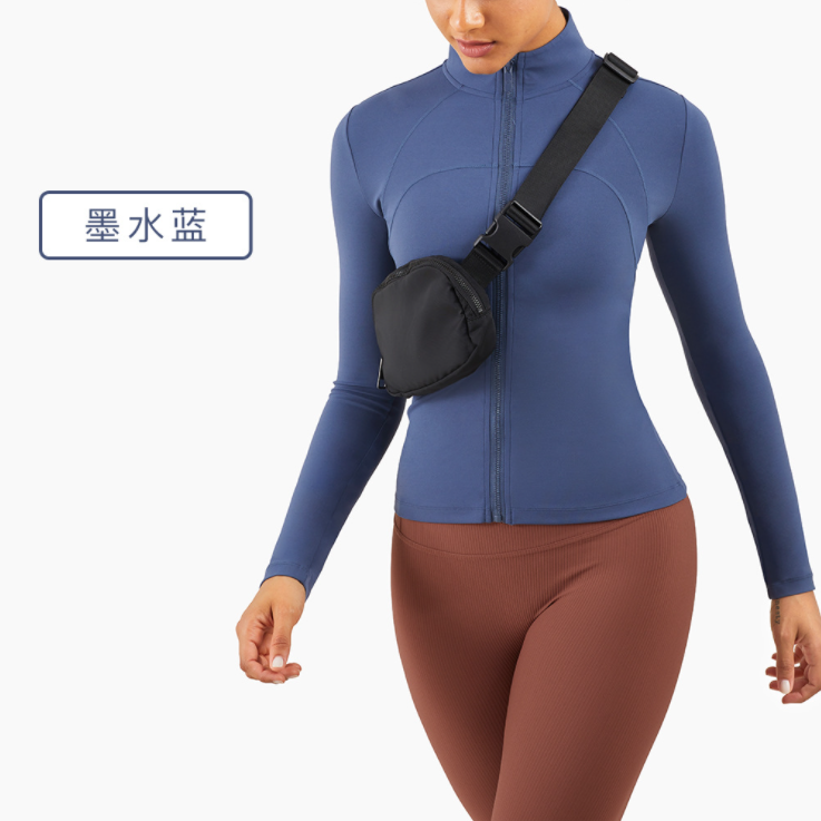 Miniature : Nude Activewear With Zipper Jacket~ Suits 2 Piece Yoga Sets for Sport