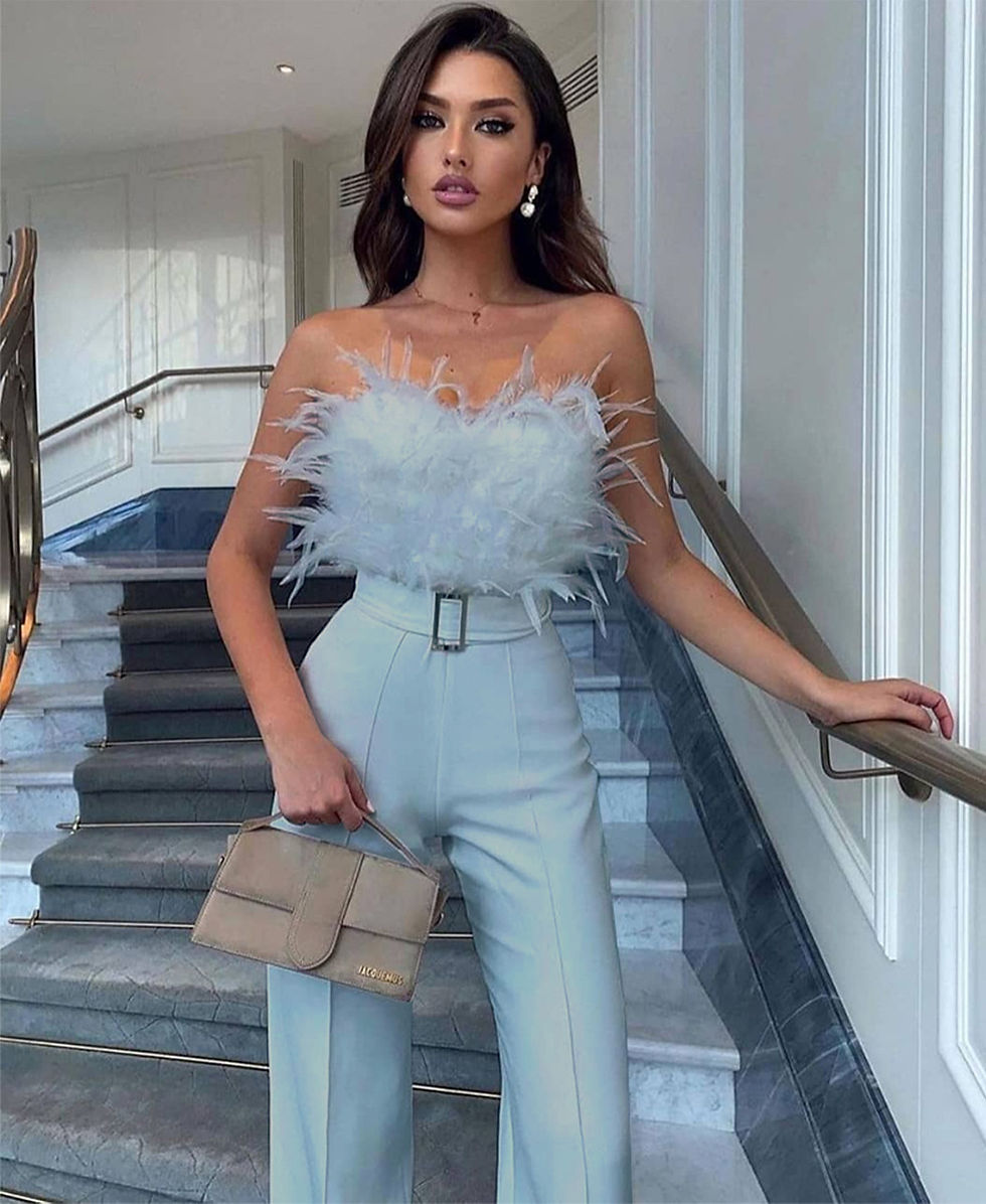 Miniature : Luxury Fashion One Piece Jumpsuits 2022 Office Wear Wide Leg