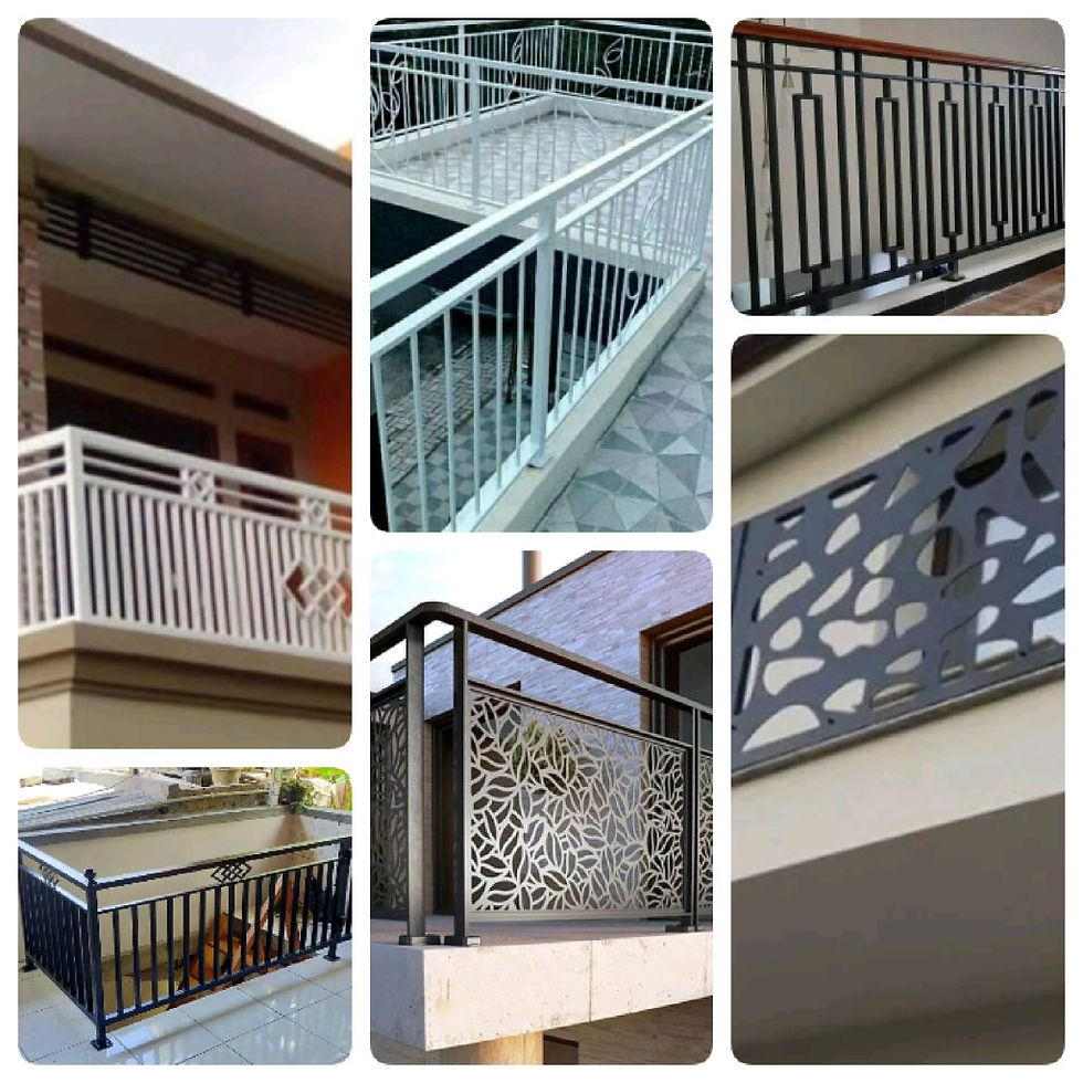 Jasa Pembuatan Balkon besi stainless steel Minimalis Modern Model terbaru Harga Per meter Kualitas Bagus