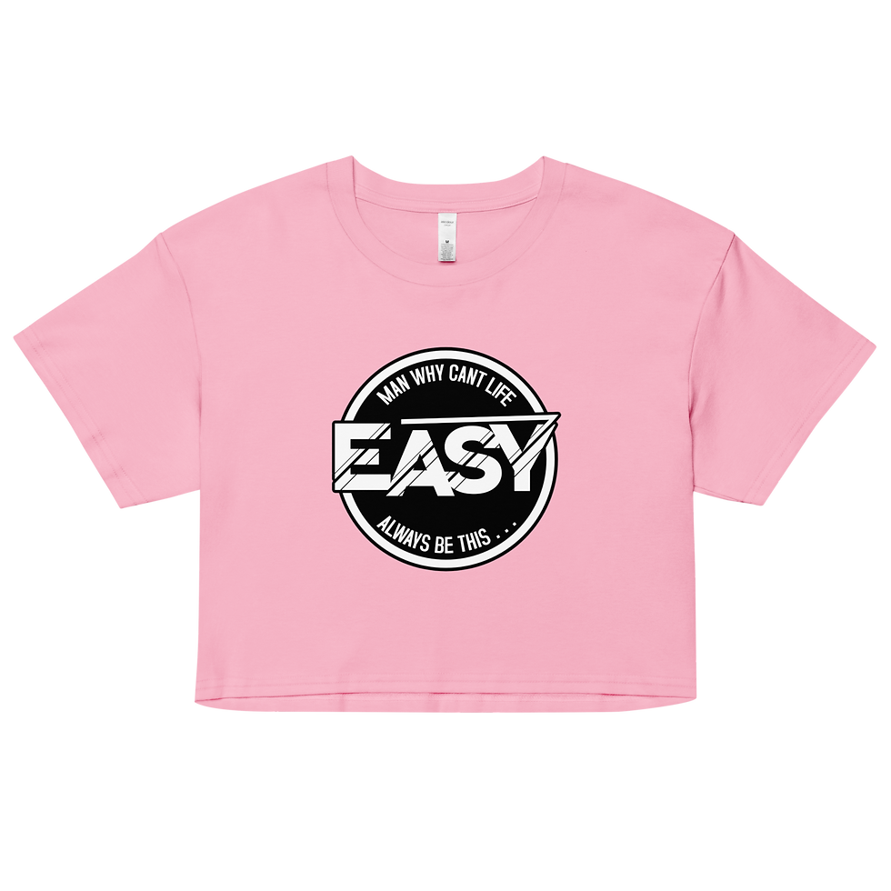 Thumbnail: Easy Life Women’s Black Logo Crop Top Tee
