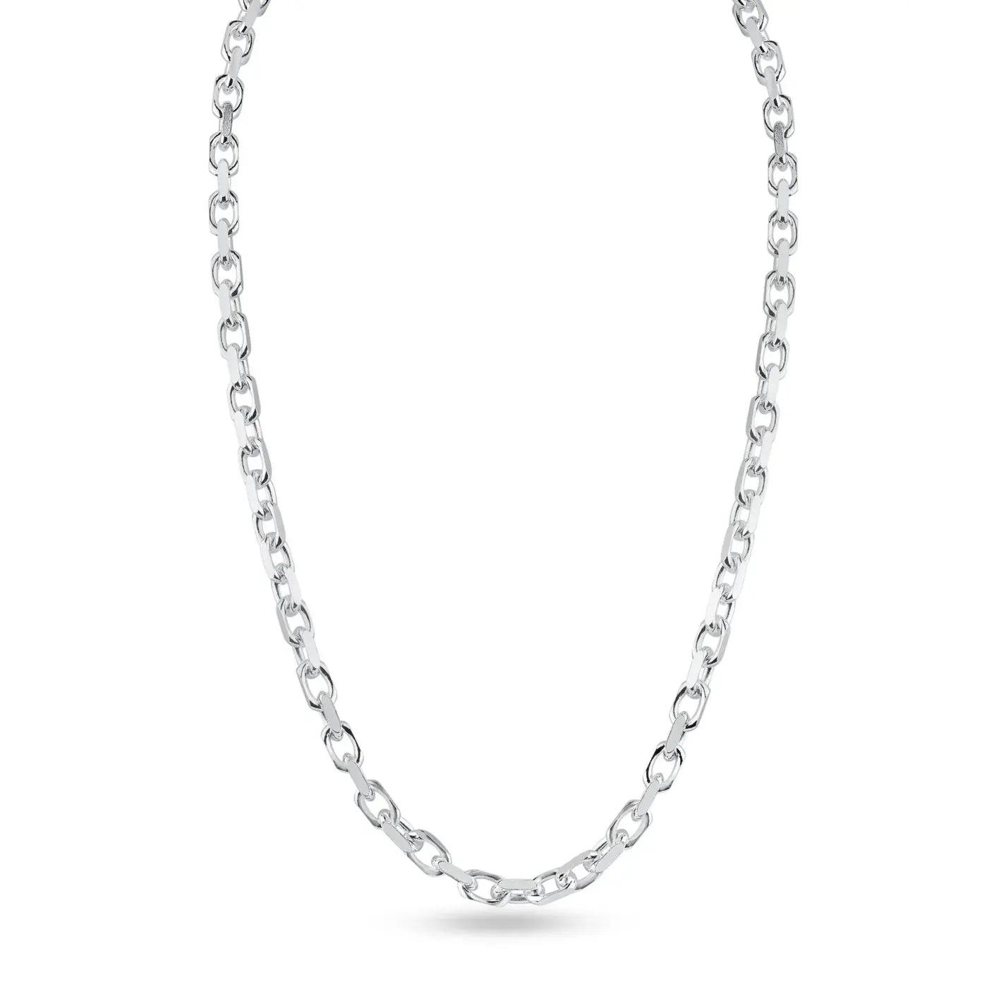 Sterling Silver Forzatina Diamond Cut Link Chain