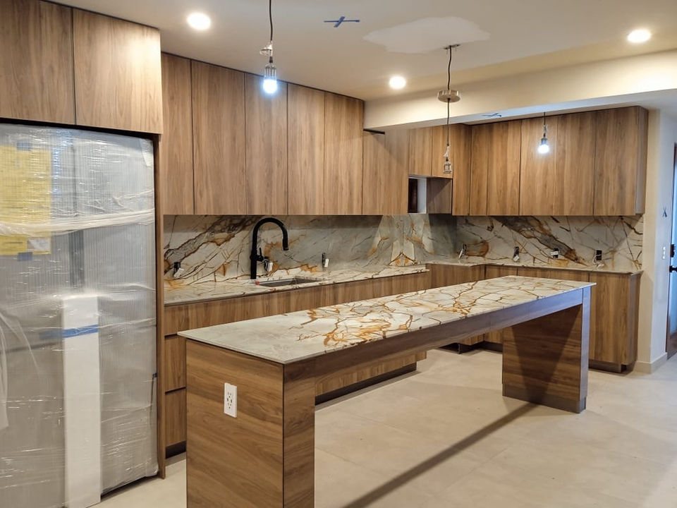 Puerto Vallarta Downtown Condo Remodeling. Full Kitchen Remodeling with Melamine and Quartz Countertop.