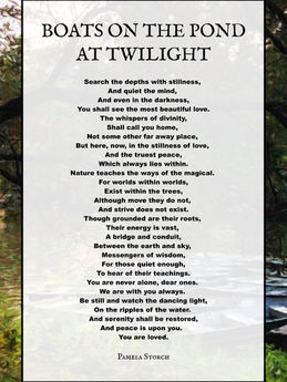 Boats on the Pond at Twilight Poem