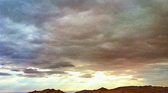 Mountain's Ridge Beyond the Rocks Artwork