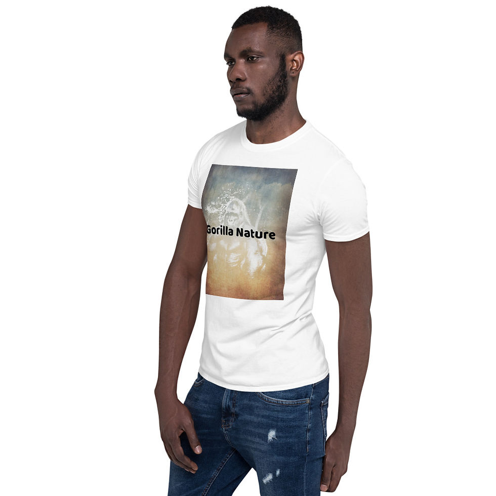 Thumbnail: Gorilla Nature T-Shirt Bold Print Black