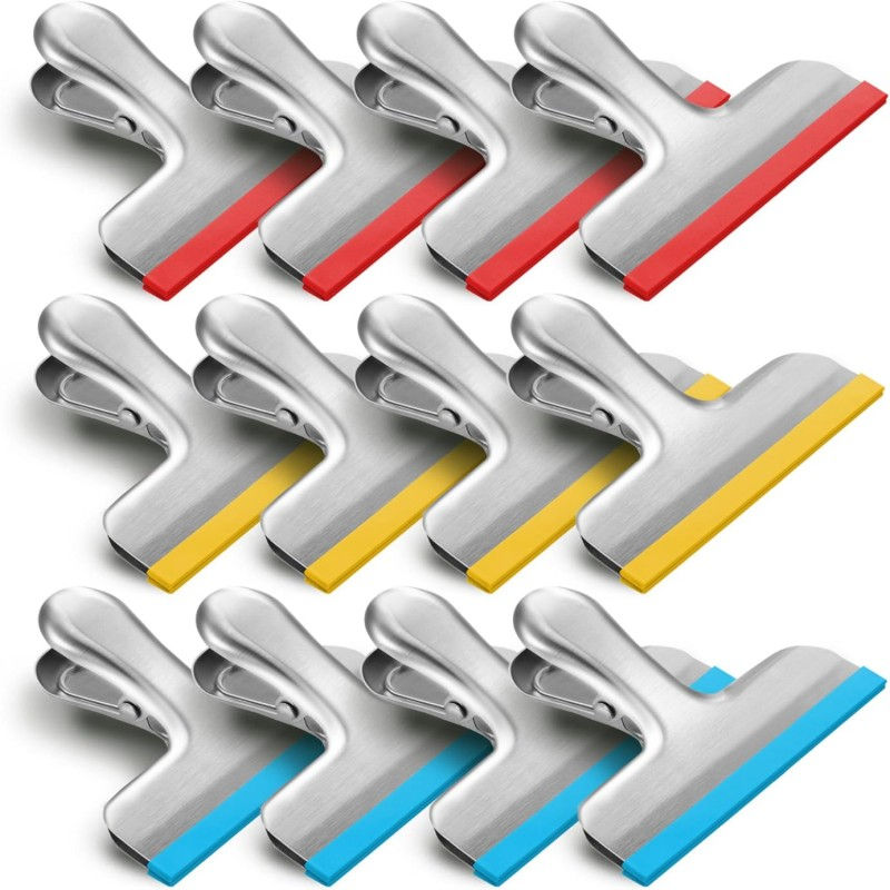 12 Pack Stainless Steel Chip Bag Clips