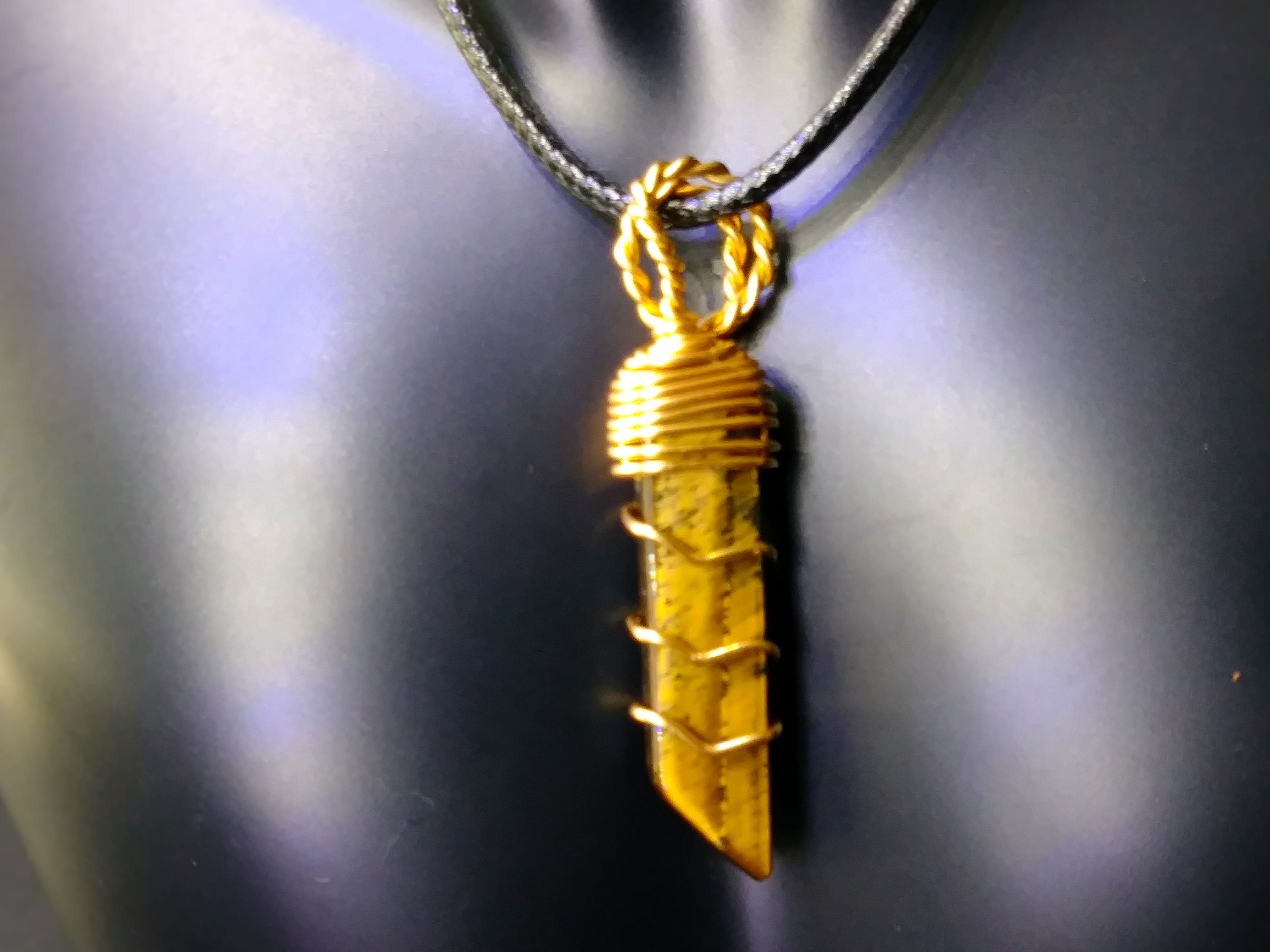 tigers eye crystal necklace