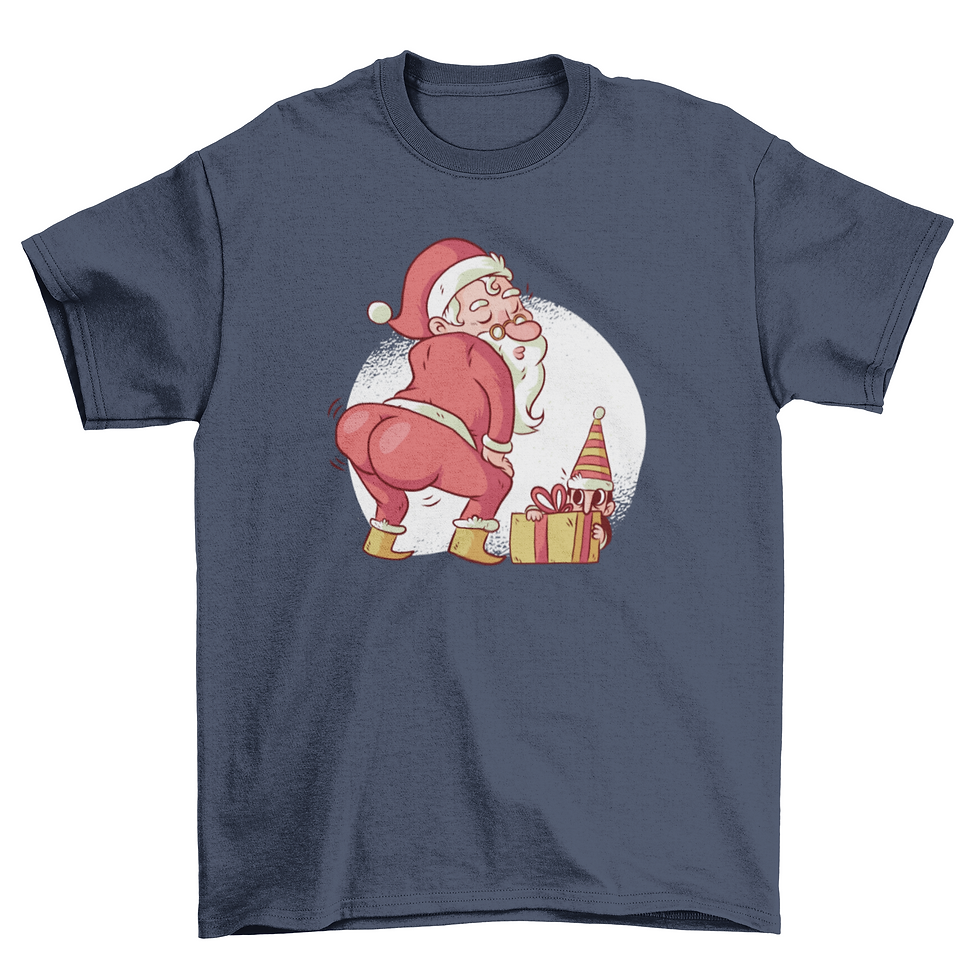 Thumbnail: Santa Twerk Funny Christmas Dance Cartoon T-shirt