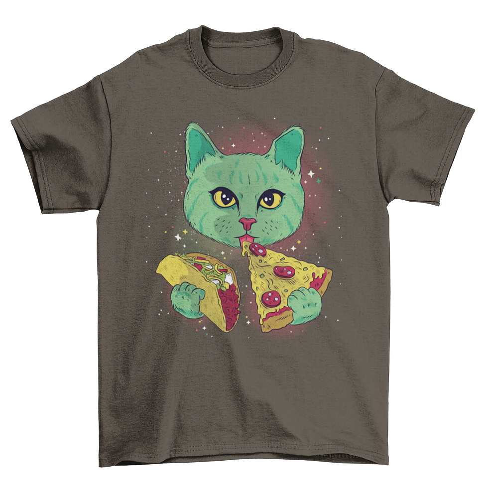 Thumbnail: Cosmic cat t-shirt