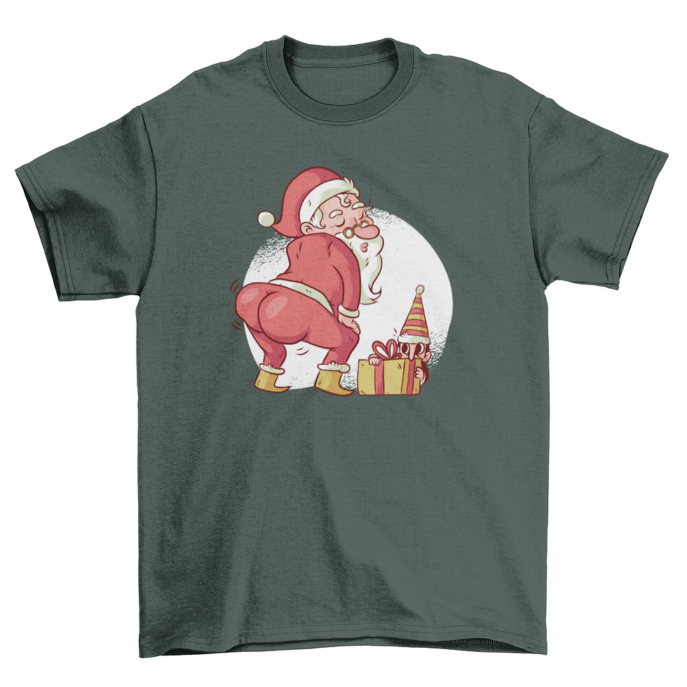 Thumbnail: Santa Twerk Funny Christmas Dance Cartoon T-shirt