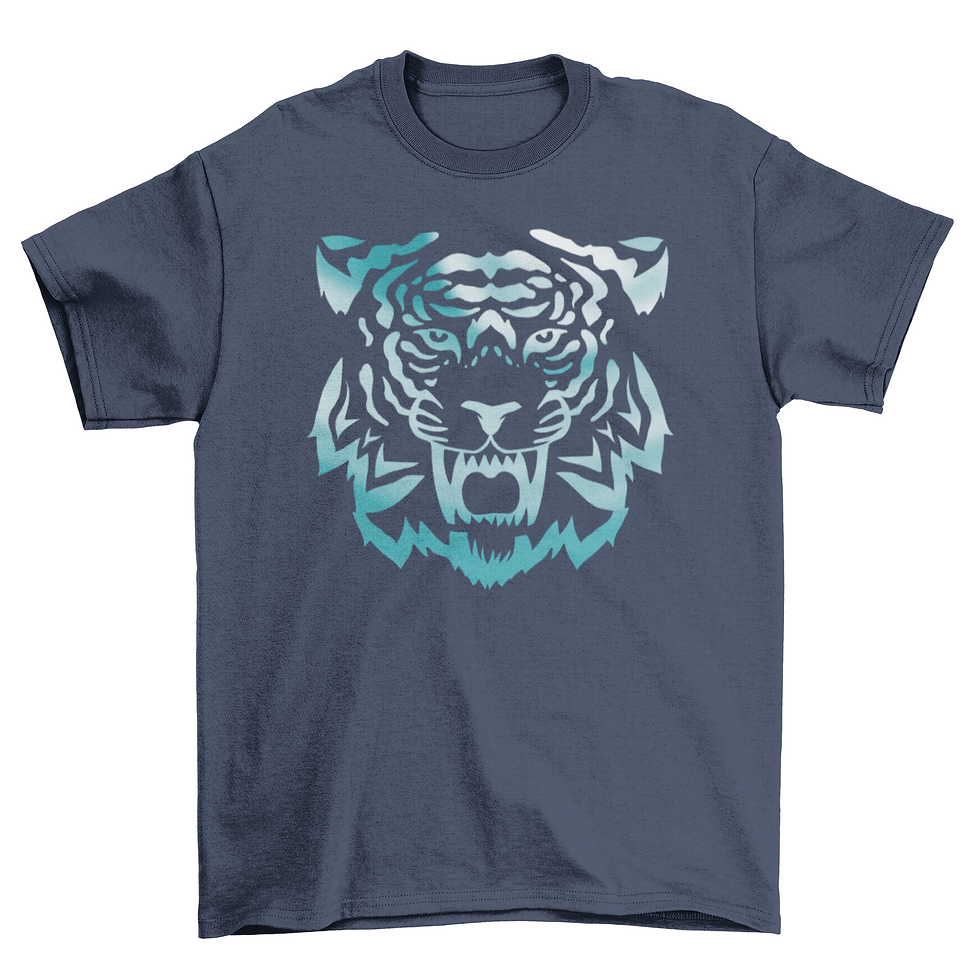 Thumbnail: Blue tiger wild animal t-shirt