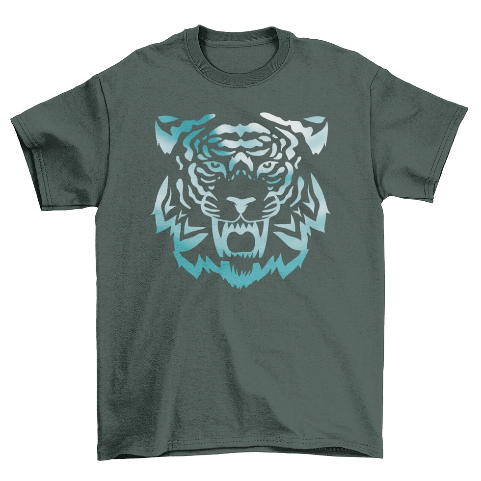 Thumbnail: Blue tiger wild animal t-shirt