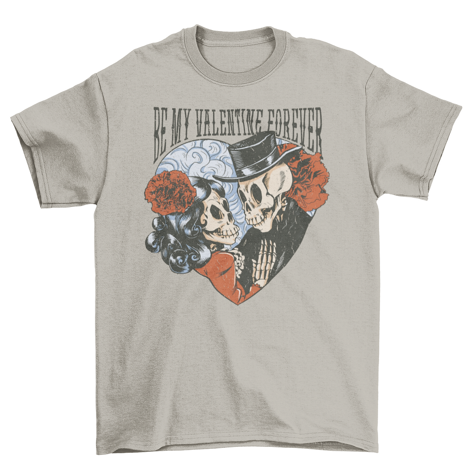 Thumbnail: Valentine's couple skulls t-shirt