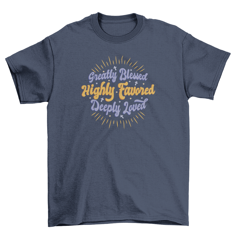 Thumbnail: Christian blessed lettering t-shirt design