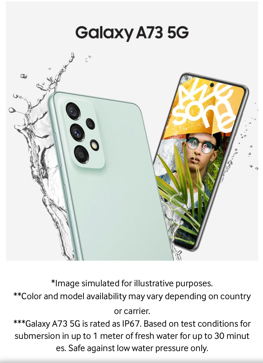 Galaxy A73 5G 250g memory-Ram-8 /5000Am