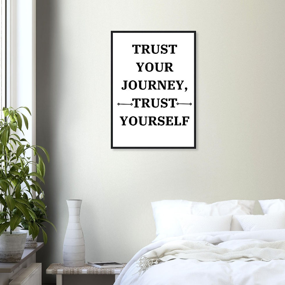 Thumbnail: Motivating Wall Art, Ready-to-hang wooden framed posters, High Quality Wall Art