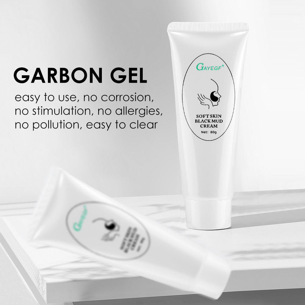 Carbon Gel Black Face Cream Mask Facial Deep Cleaning Support Laser Active Nano