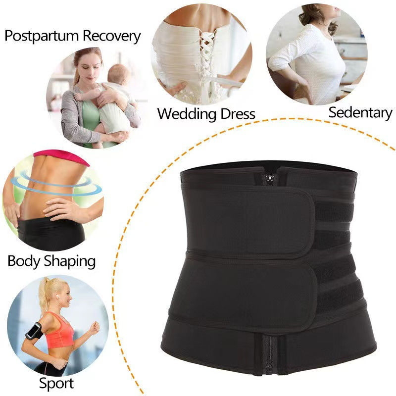 Thumbnail: Waist Trainer Slimming Body Shaper Fitness Belt Weight Loss Fat Burning Spor