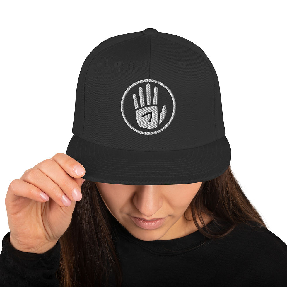 Thumbnail: Talk to the Hand (white) Snapback Hat