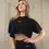 Miniatura: Oversize Negro Core Crop Top