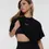 Miniatura: Oversize Negro Core Crop Top
