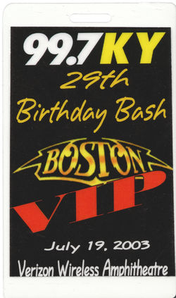 29th Birthday Bash laminate - 2003