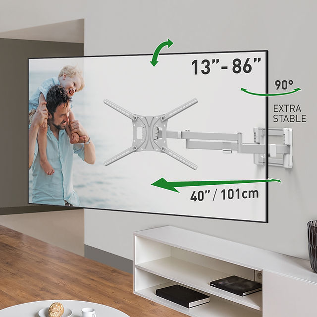 Full Motion, Dual Arm, Extra Long TV Wall Mount - 40 Full Motion, Dual Arm, Extra Long TV Wall Mount - 40