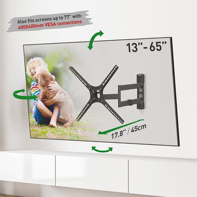 Full Motion TV Wall Mount - 17.8