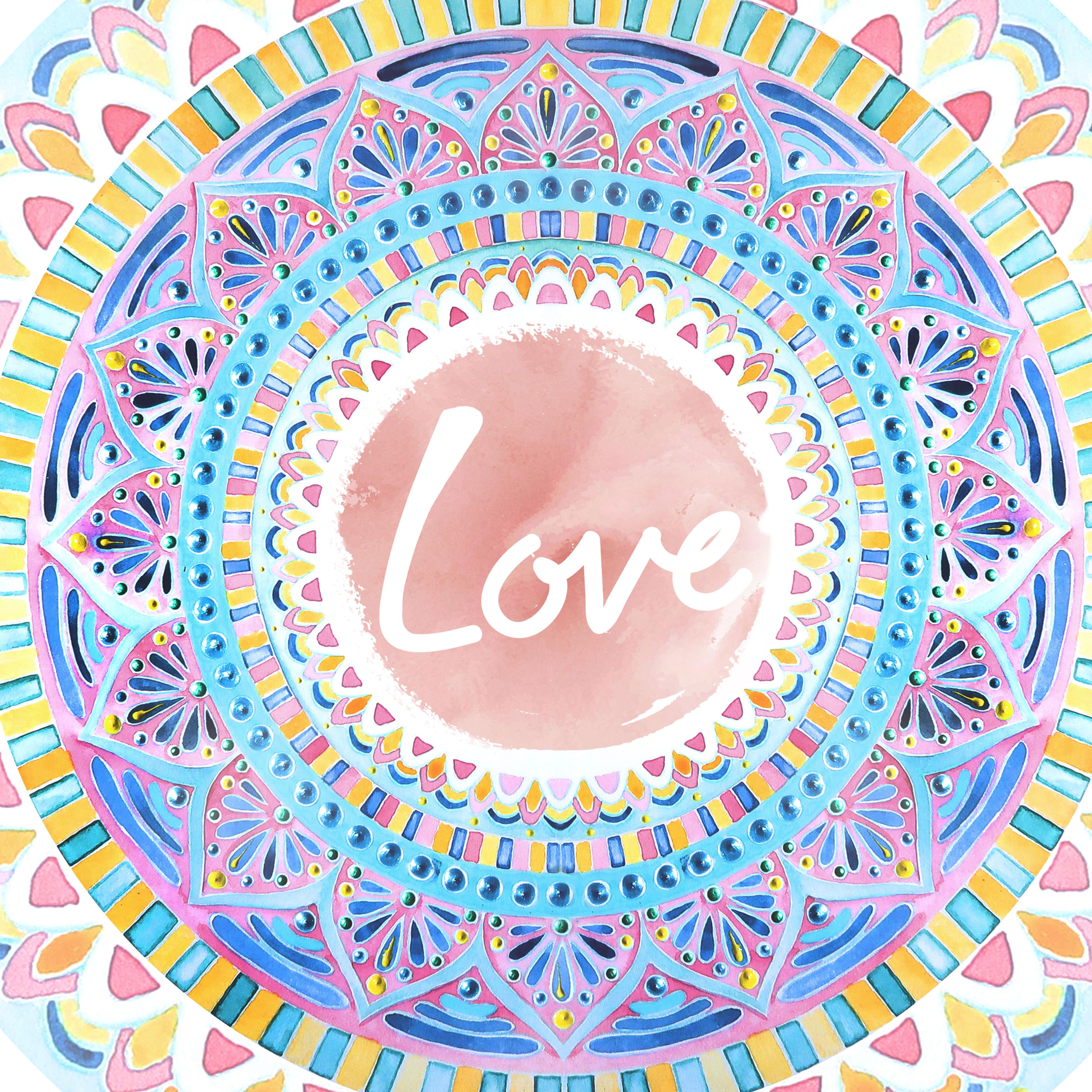 מנדלת LOVE - מנדלת אהבה צבעונית - מתנת אהבה