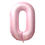 Thumbnail: 34" Baby Pink Number 0 Balloon