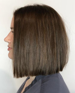 This textured precision bob was quite a 