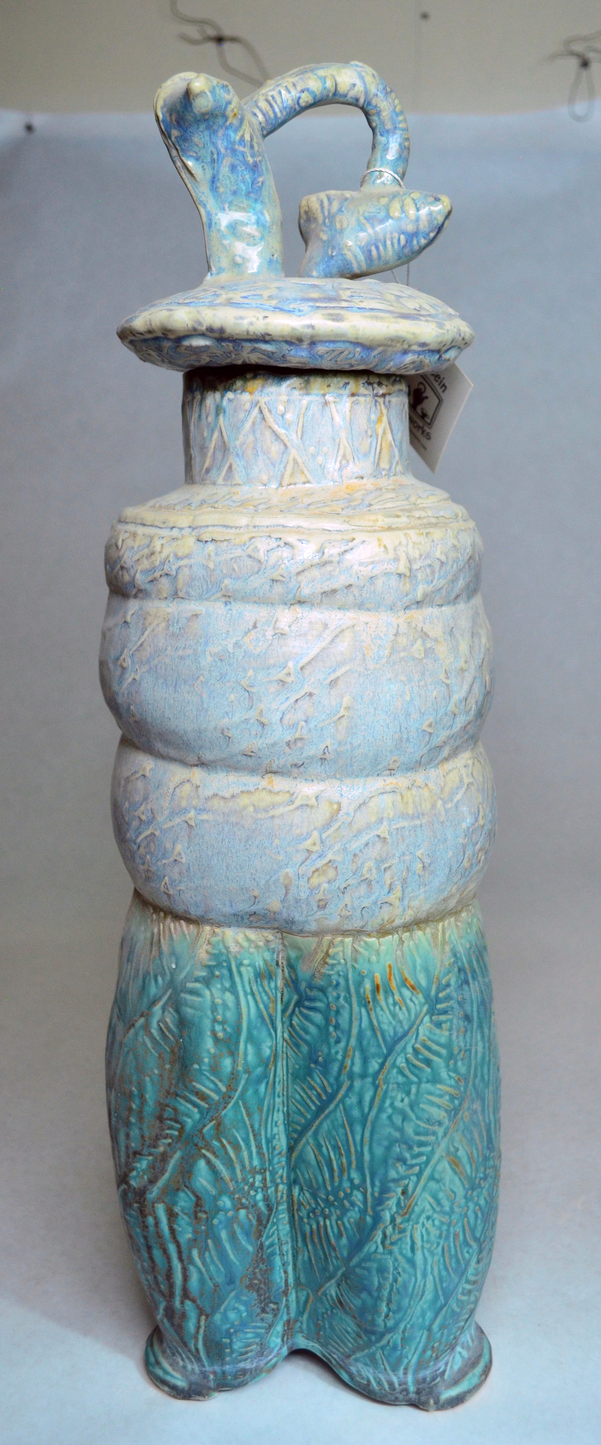 Tall Slab Lidded Jar
