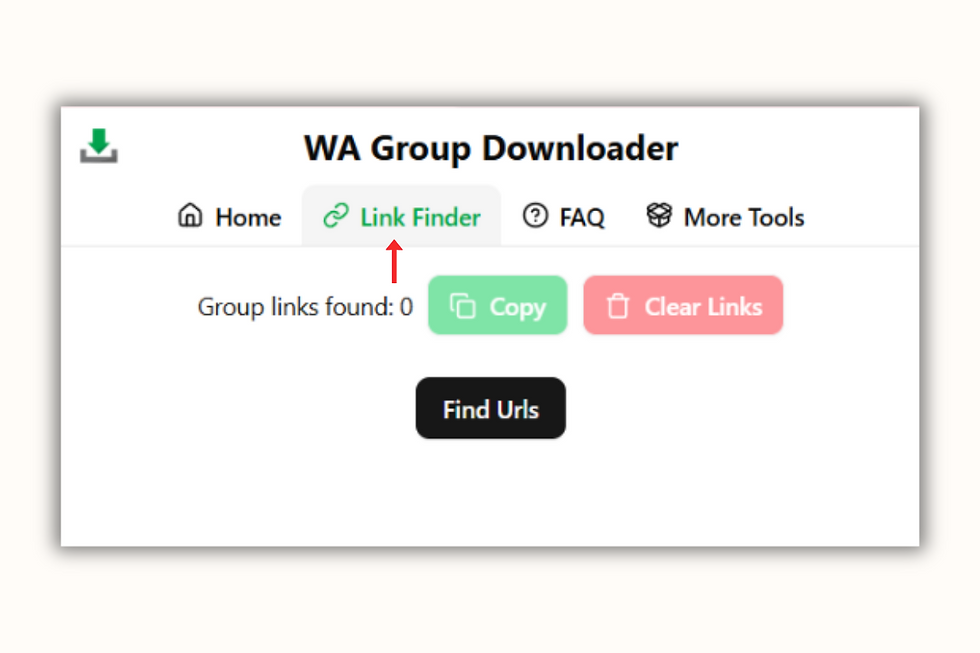 Step 3: Launch the Extension & Click on Link Finder

