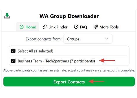 WA Contact Extractor